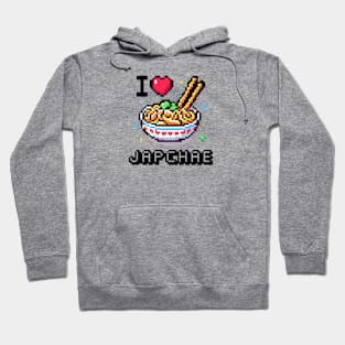 Kawaii Pixel Art I Love Japchae Hoodie